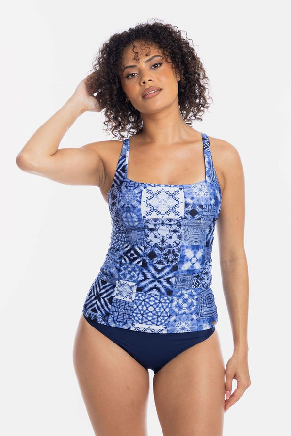 Oahu Chlorine Resistant Tankini Square Mastectomy Top