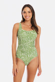 Tahiti  Gathered Square One Piece Swimsuit