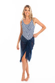 Navy Mesh Sarong Pareo