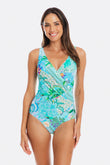 Lucca Surplice One Piece Swimsuit