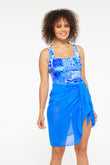 Cornflower Mesh Sarong Pareo