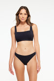 Black Honeycomb Texture Bikini Underwire Top (Final Sale)