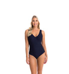 Textured Surplice Navy - TOGS Swimwear